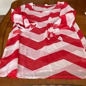 Lagaci Red and White Top